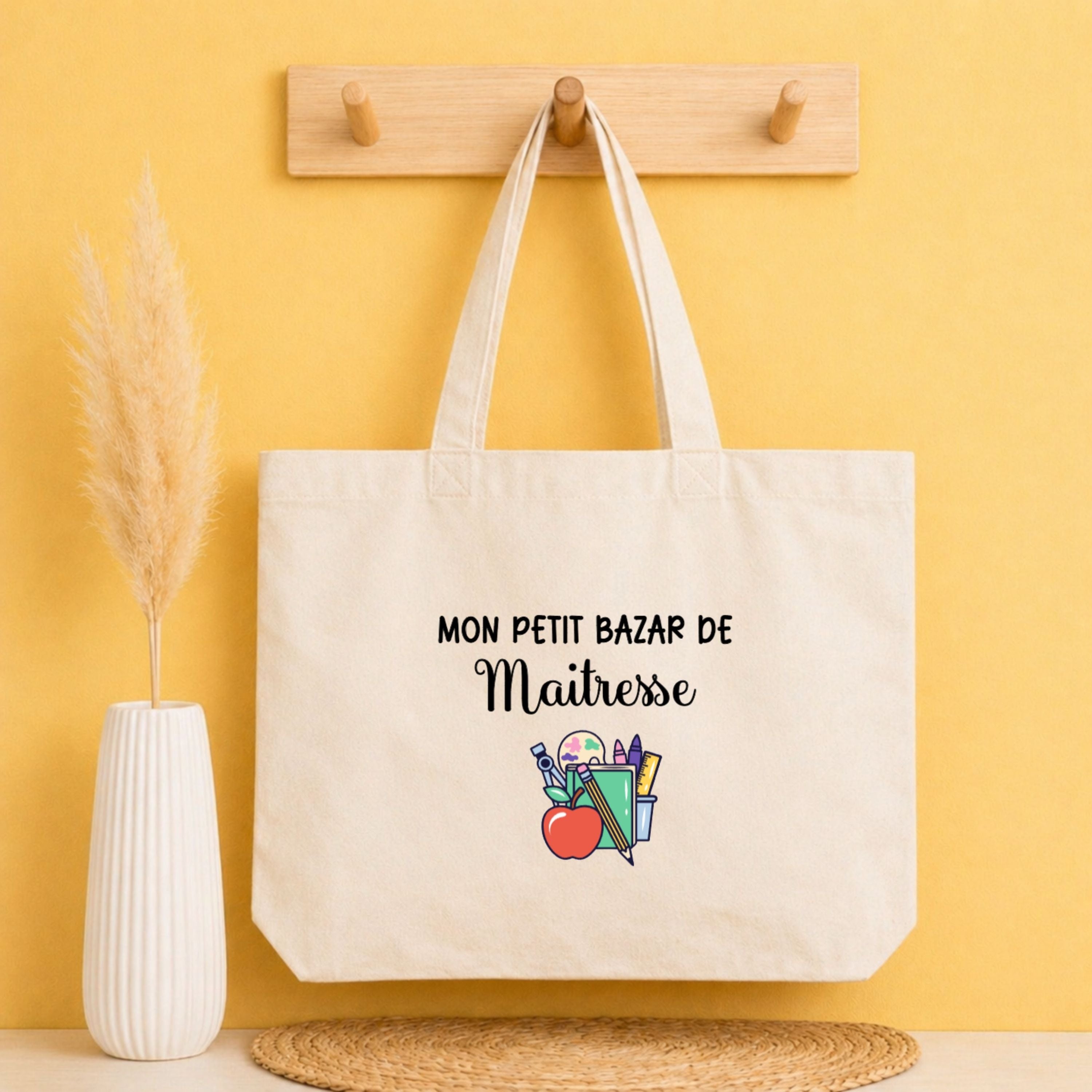 Tote bag Merci Maîtresse personnalisé – idée cadeau fin d’année