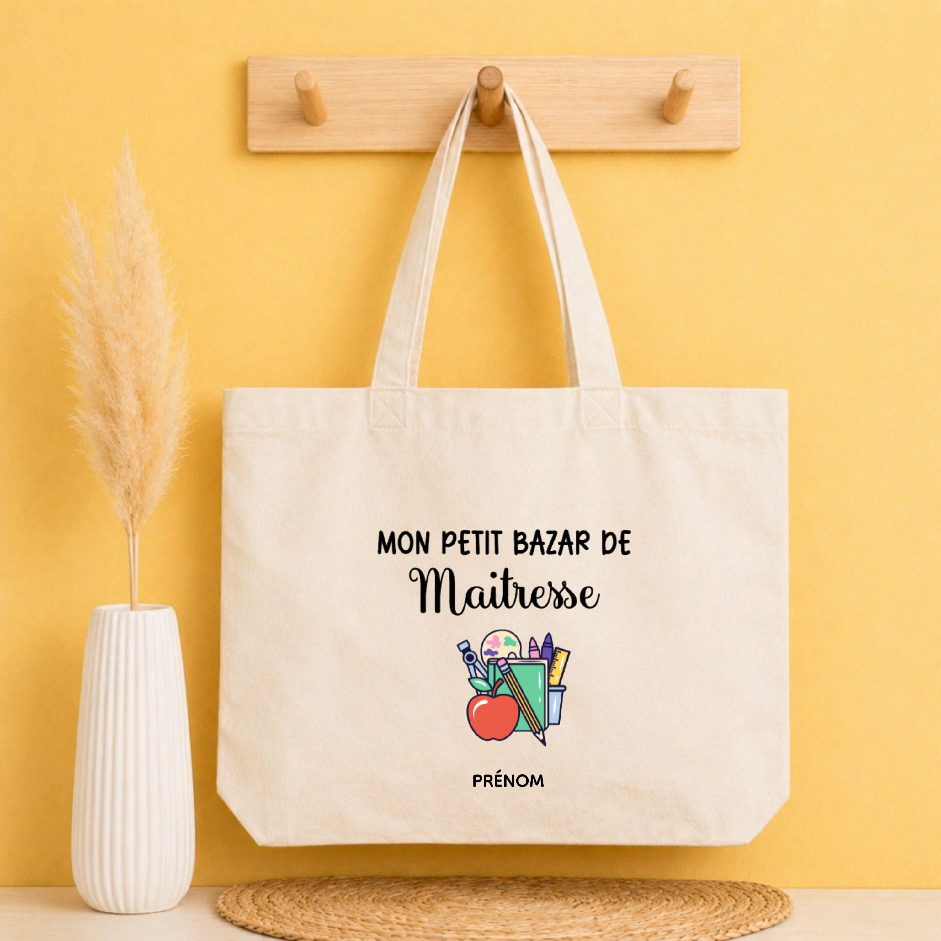 Tote bag Merci Maîtresse personnalisé – idée cadeau fin d’année