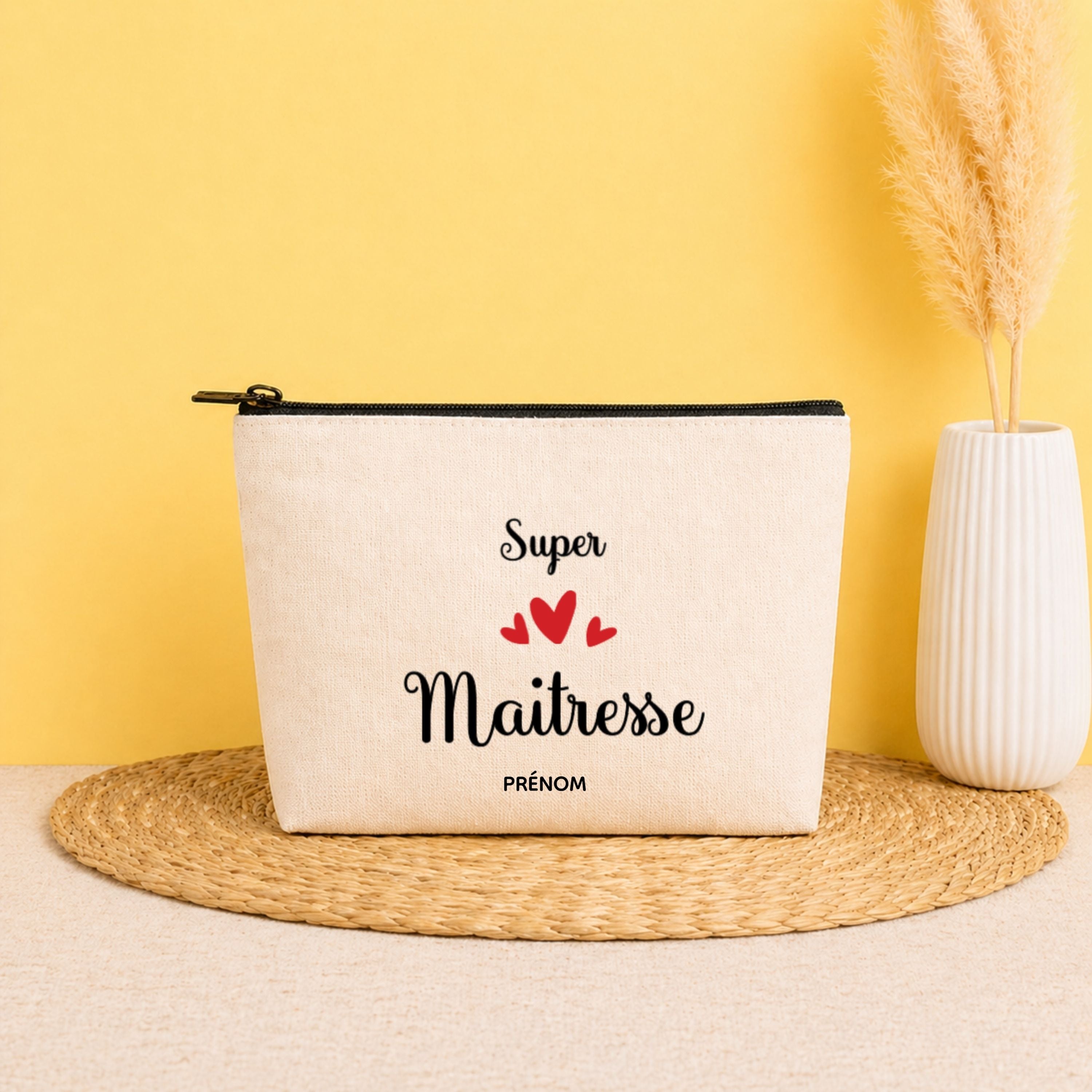 Pochette personnalisée maîtresse avec prénom