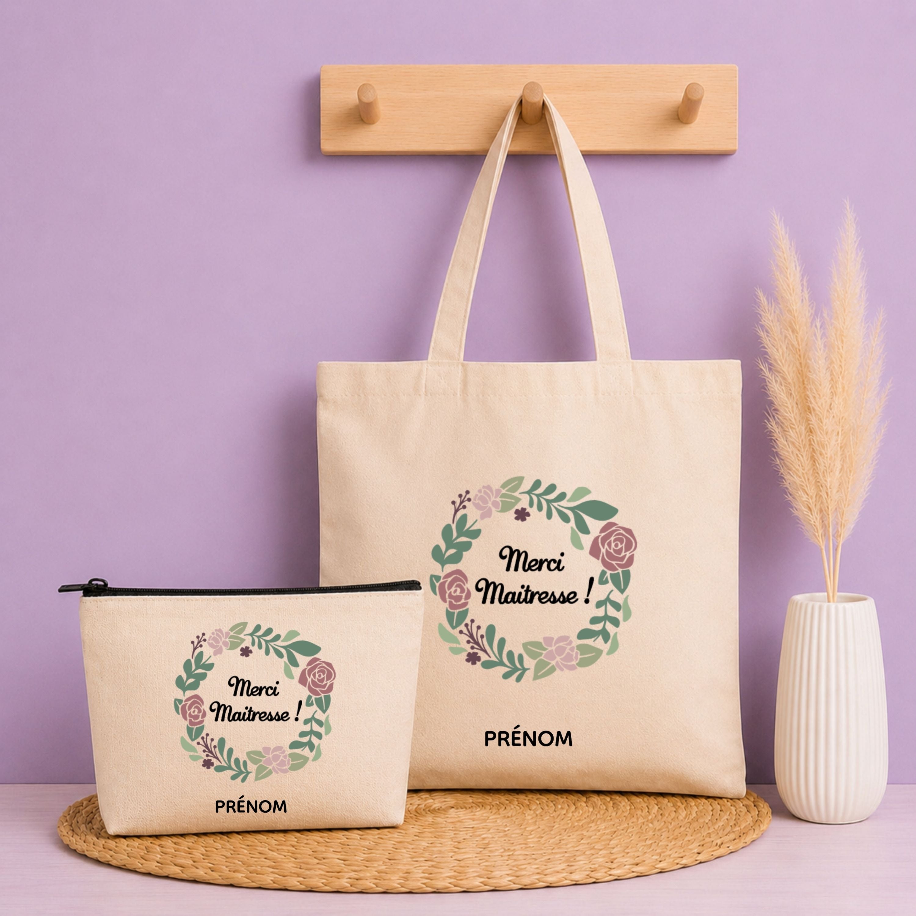 Pack Tote bag + pochette - Maîtresse Personnalisé