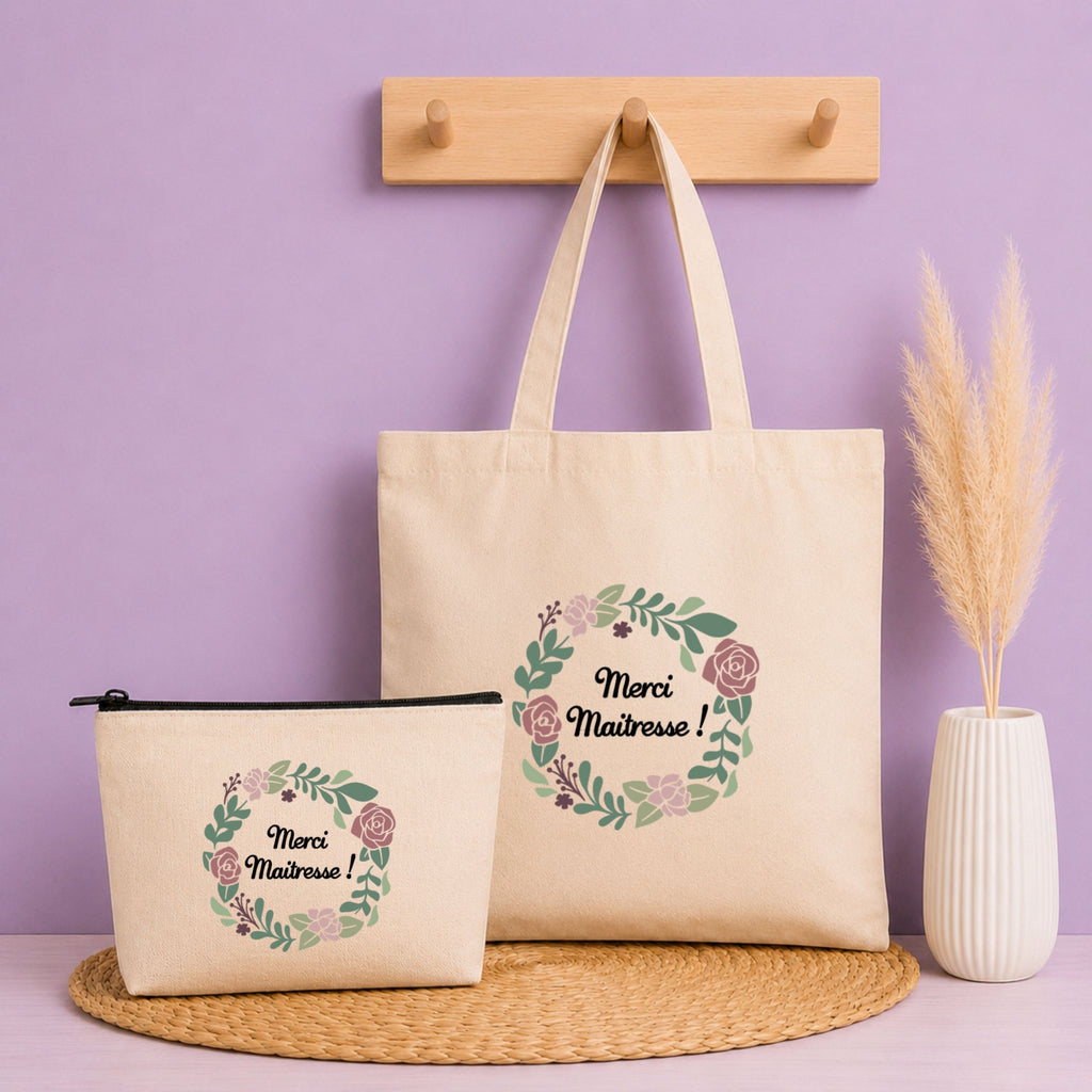Pack Tote bag + pochette - Maîtresse Personnalisé