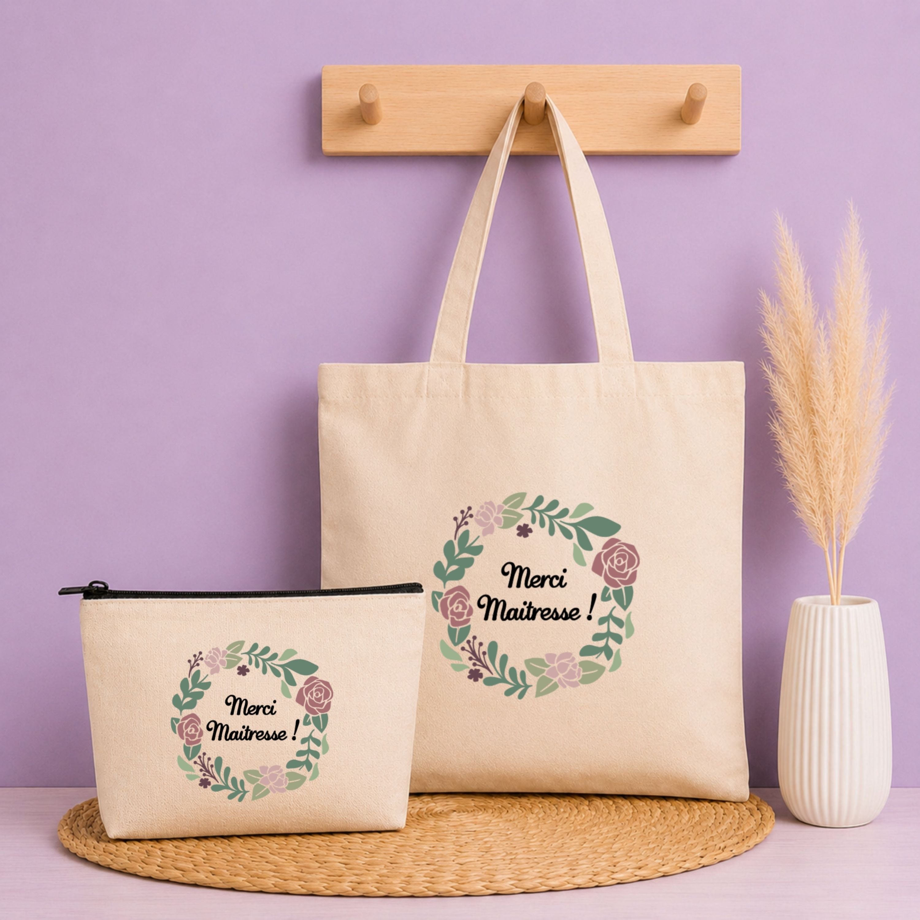 Pack Tote bag + pochette - Maîtresse Personnalisé
