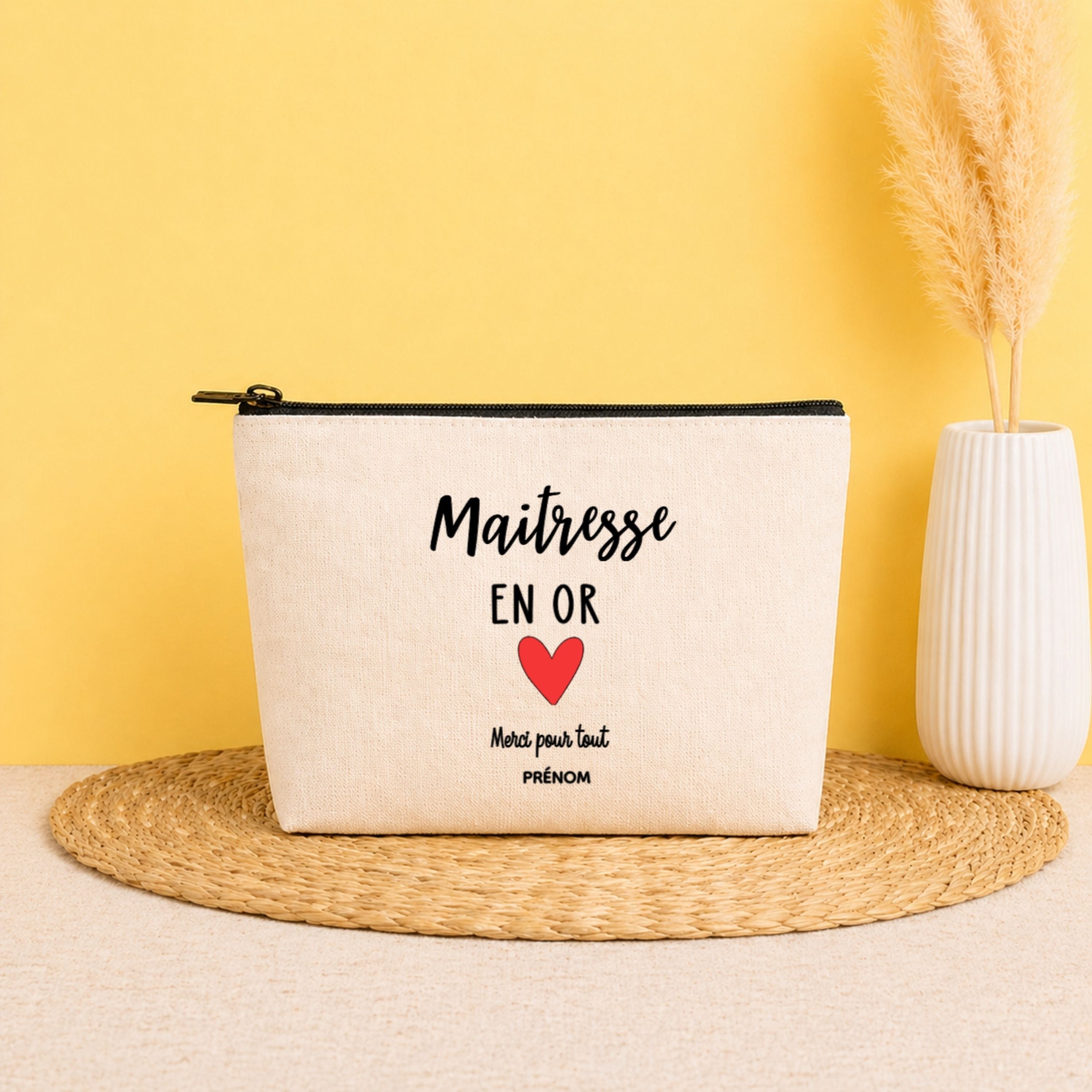 Pochette personnalisée maîtresse avec prénom