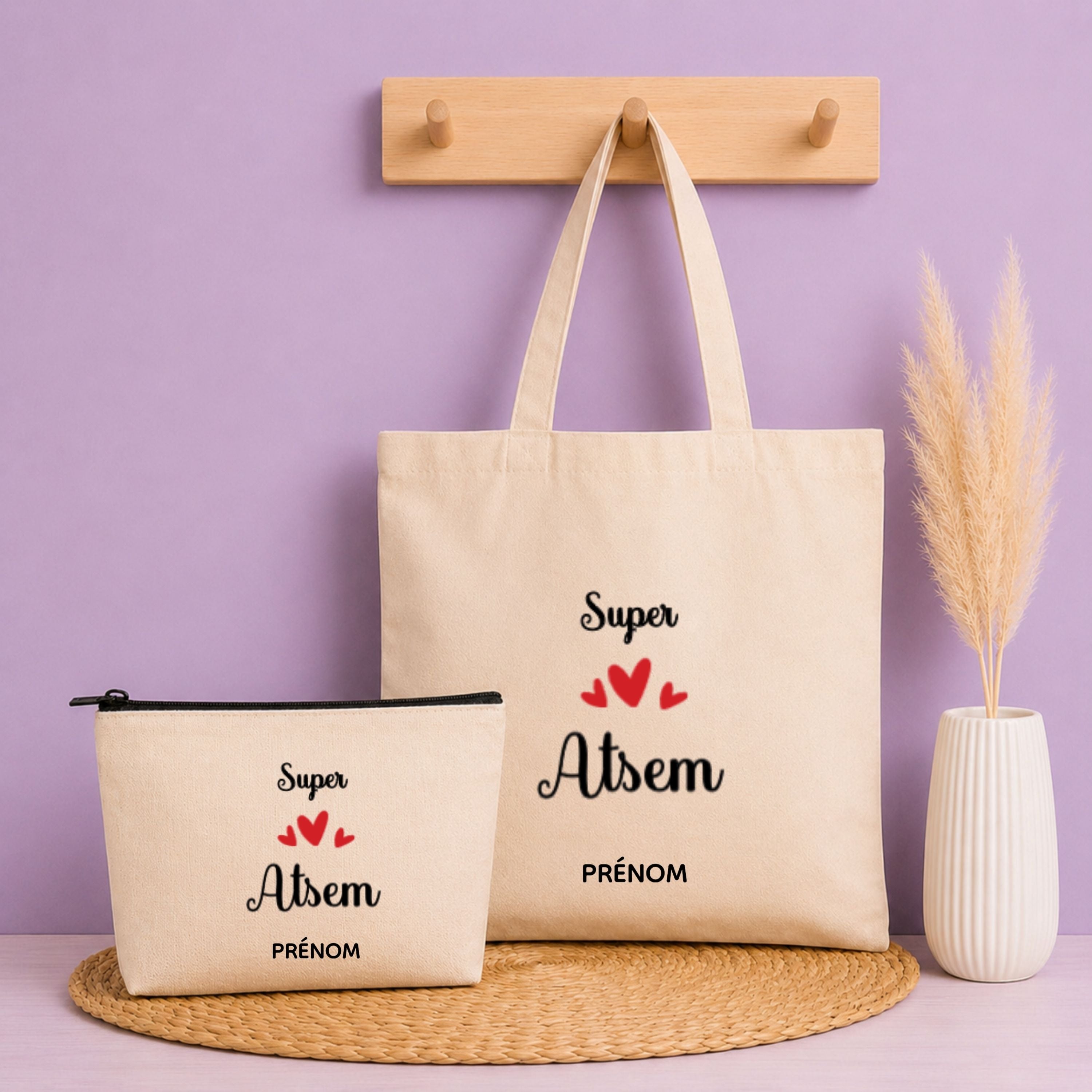 Pack Tote bag + pochette - ATSEM Personnalisé