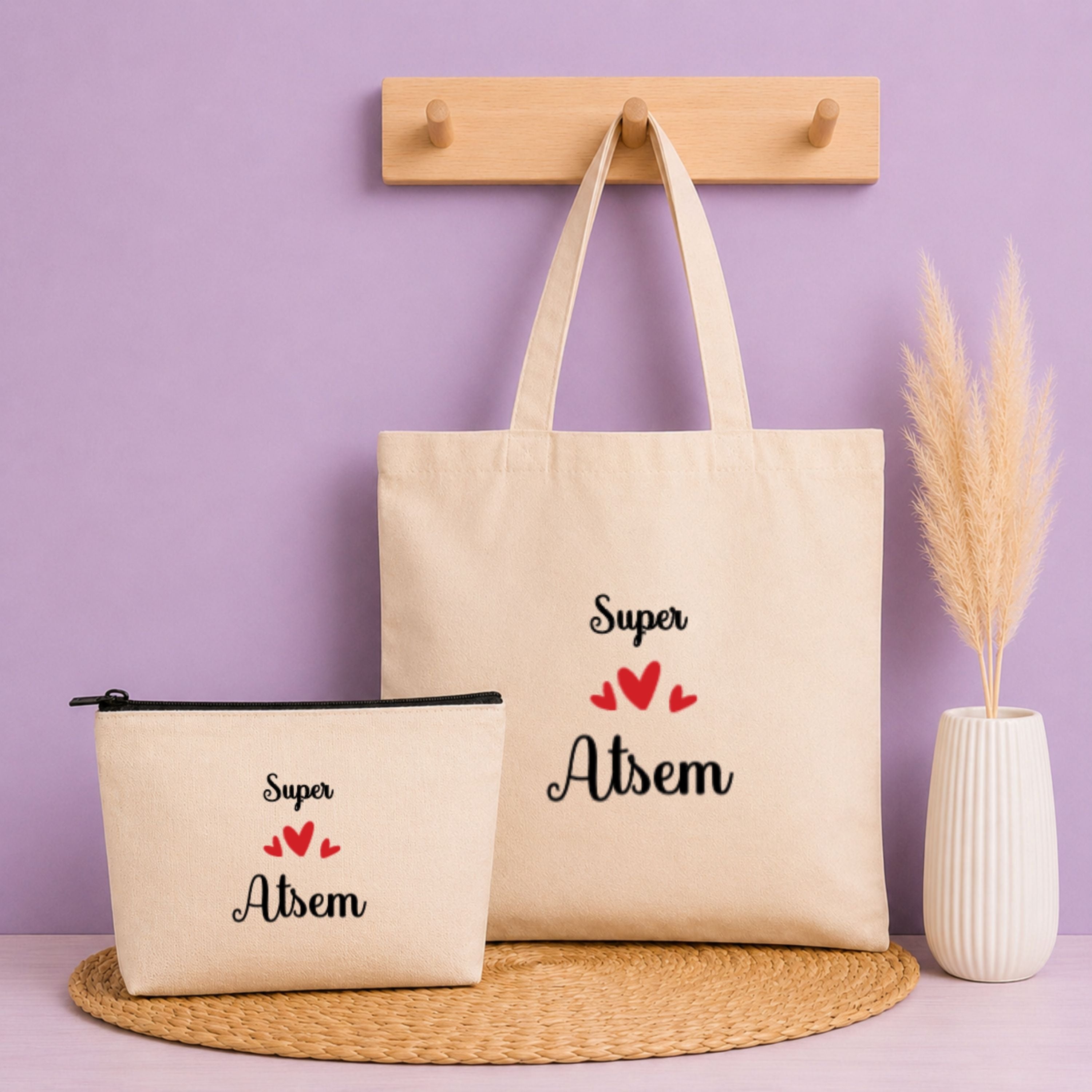 Pack Tote bag + pochette - ATSEM Personnalisé
