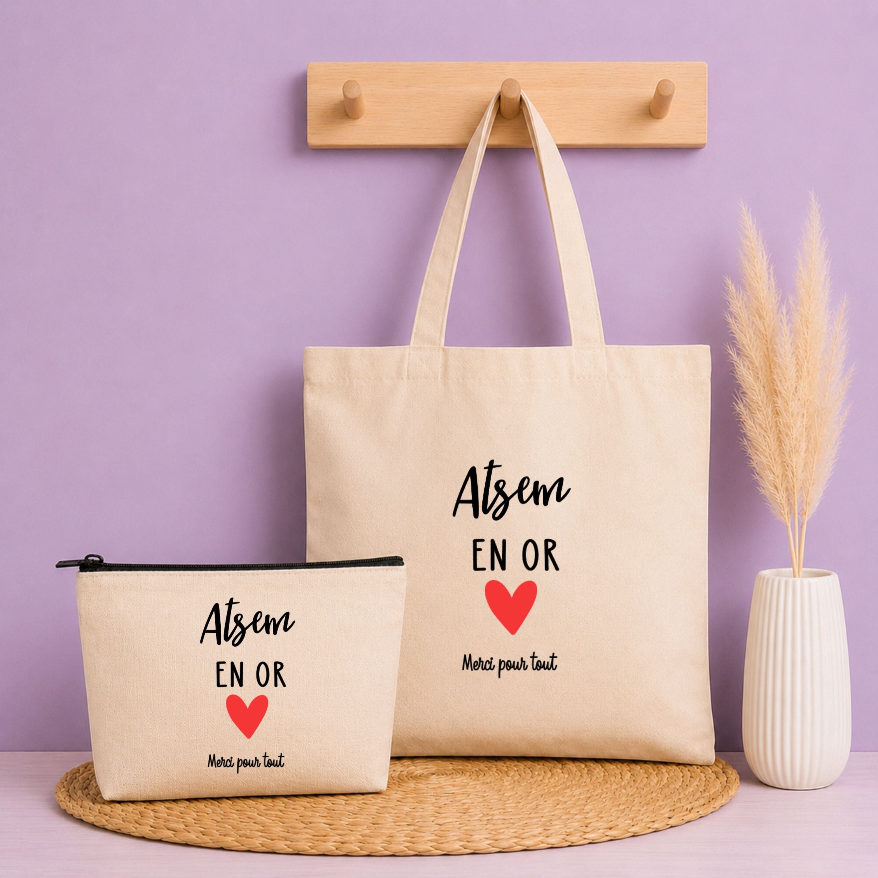 Pack Tote bag + pochette - ATSEM Personnalisé