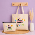 Pack Tote bag + pochette - Humour pour Maîtresse / Nounou / ATSEM