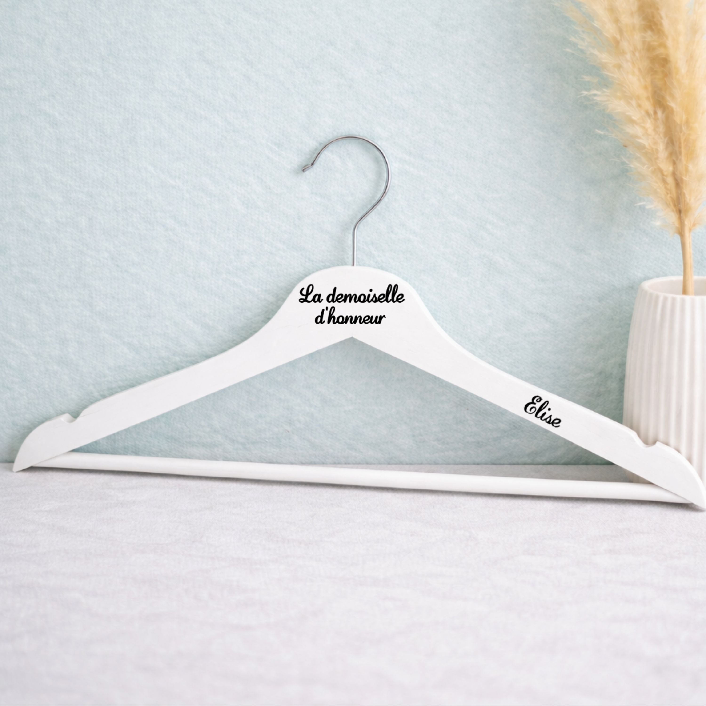Cintre mariage personnalisé avec prénom et date