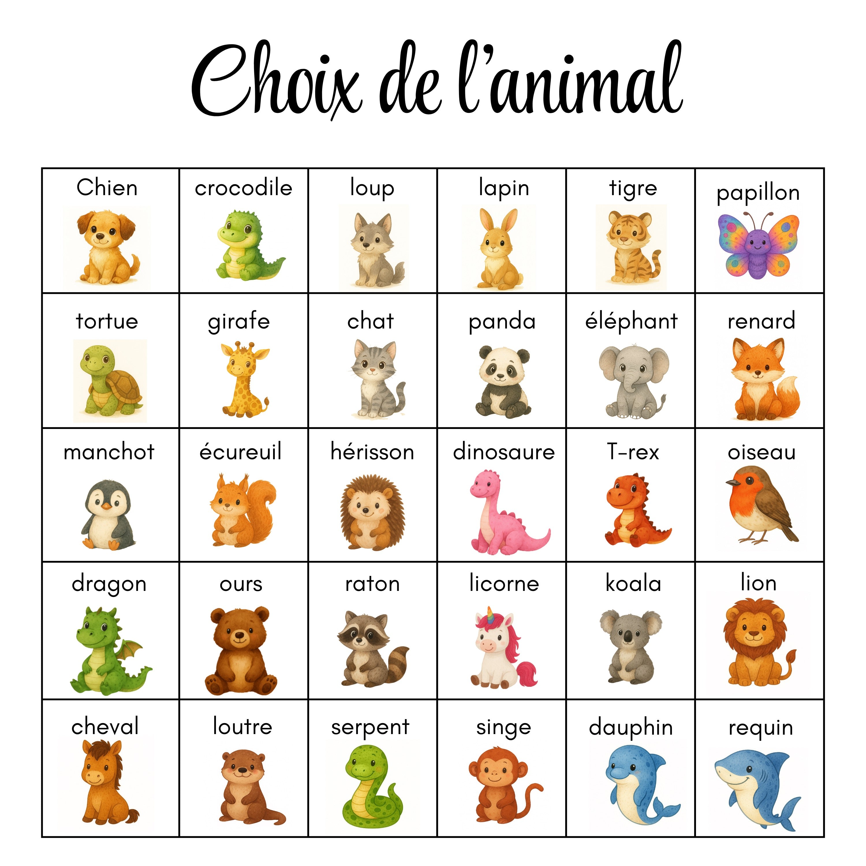 Tote bag personnalisé “Les petites affaires de …” - Avec prénom et animal