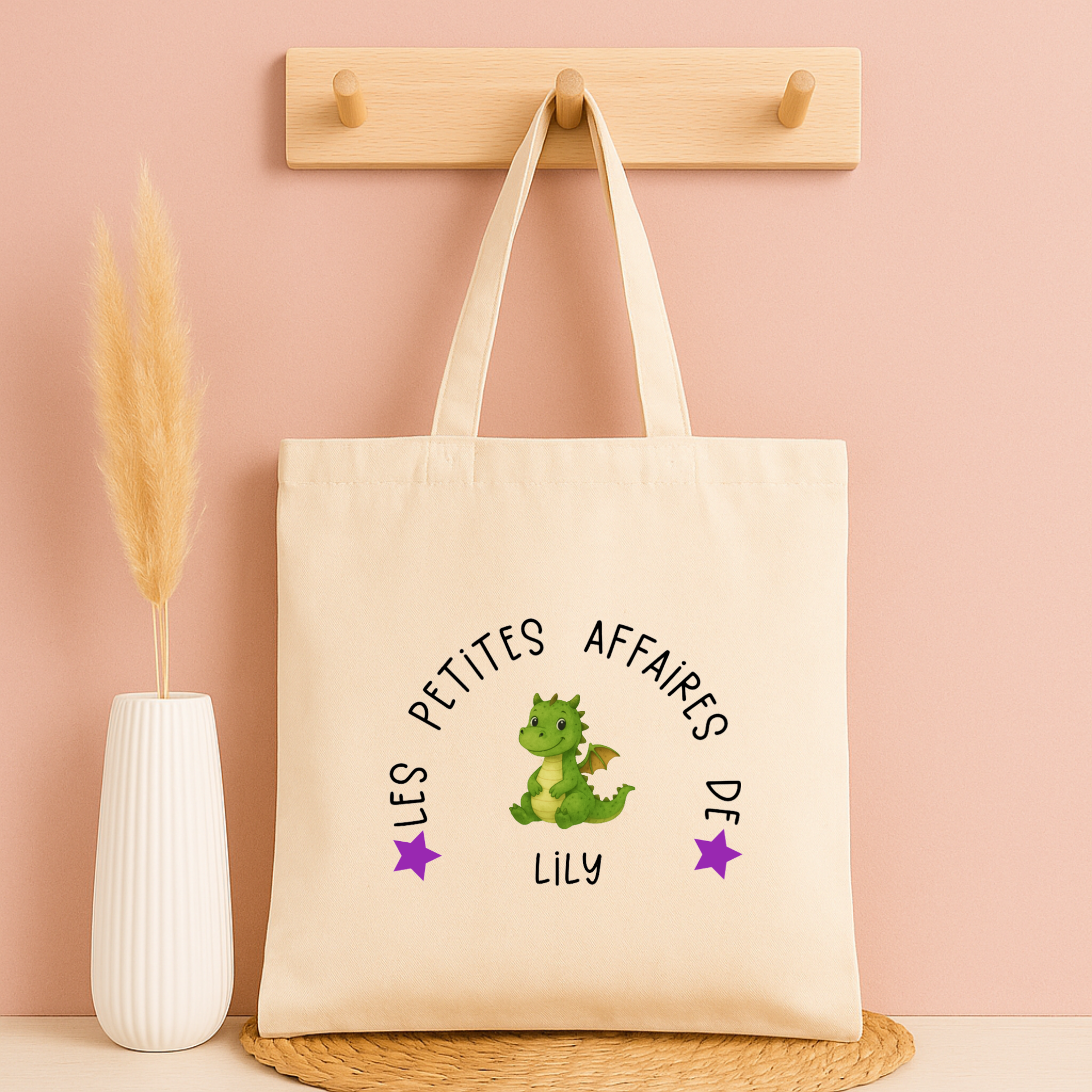 Tote bag personnalisé “Les petites affaires de …” - Avec prénom et animal