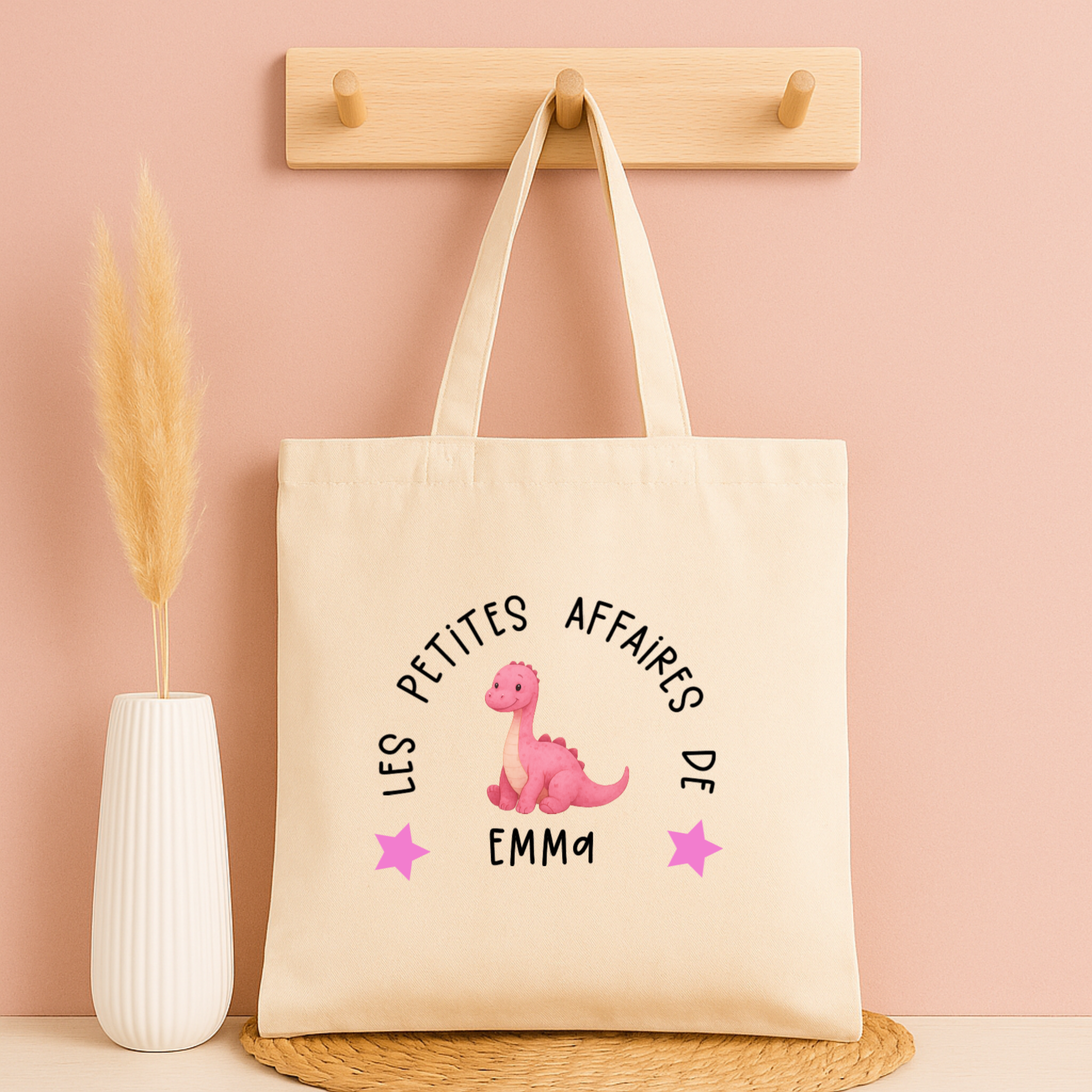 Tote bag personnalisé “Les petites affaires de …” - Avec prénom et animal