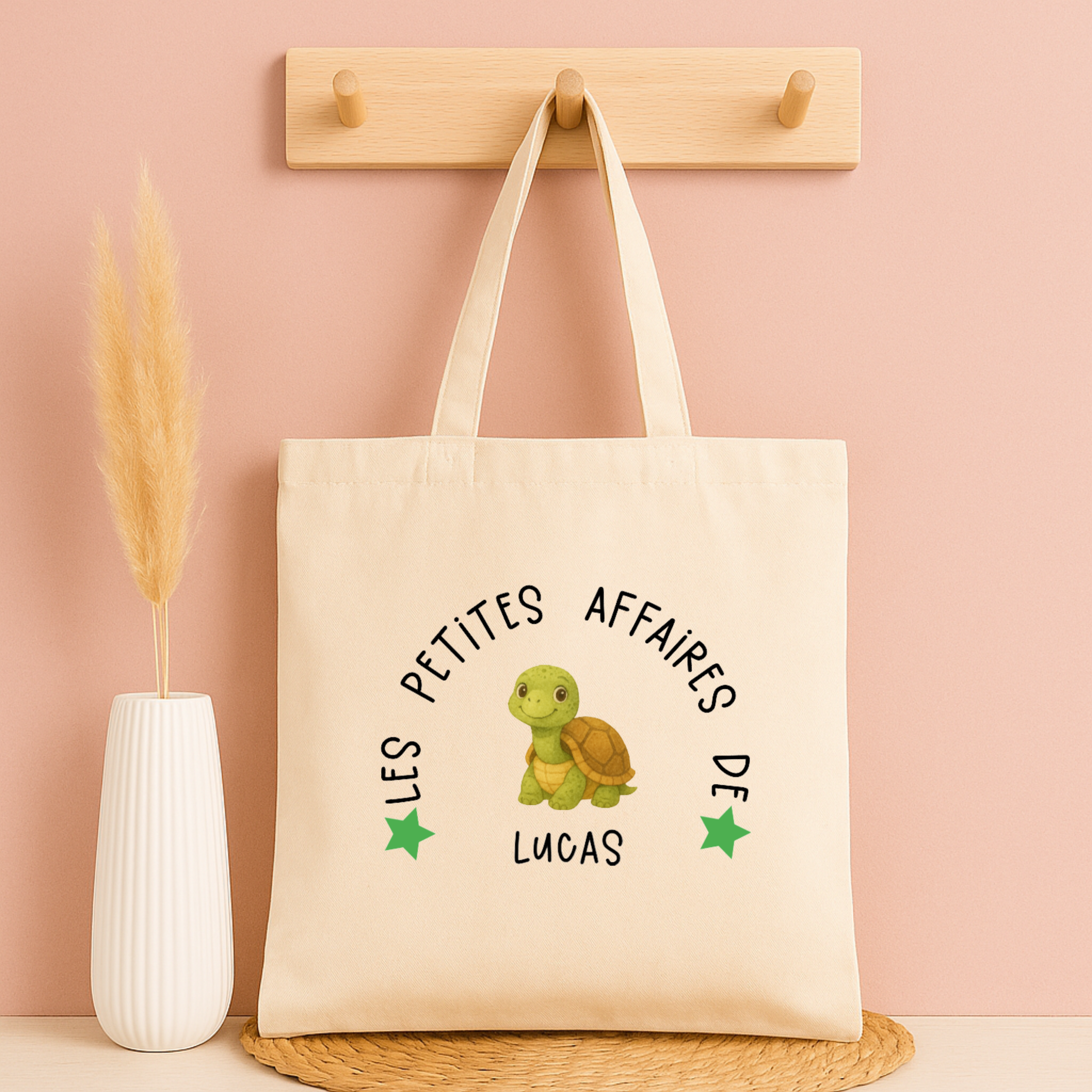 Tote bag personnalisé “Les petites affaires de …” - Avec prénom et animal