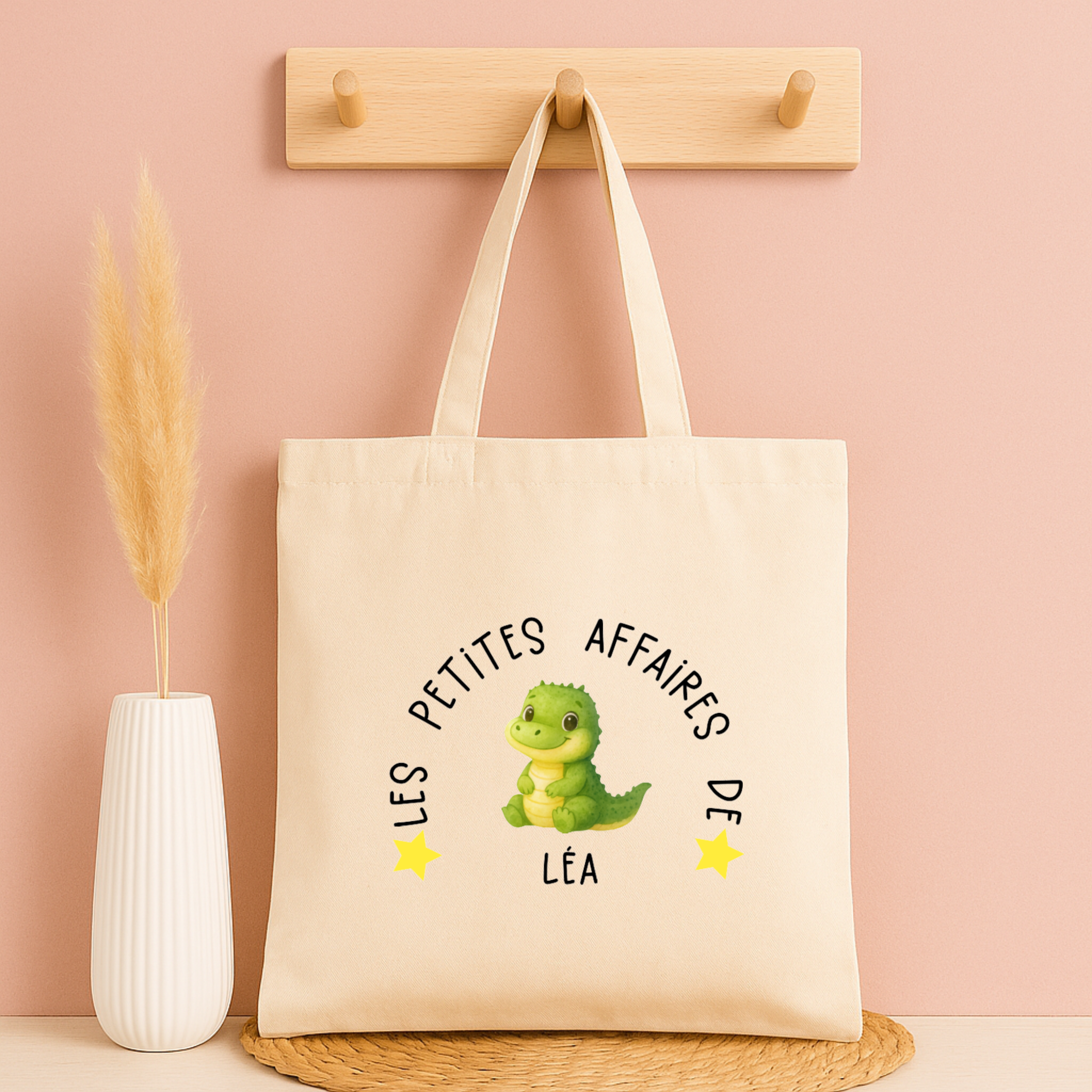 Tote bag personnalisé “Les petites affaires de …” - Avec prénom et animal
