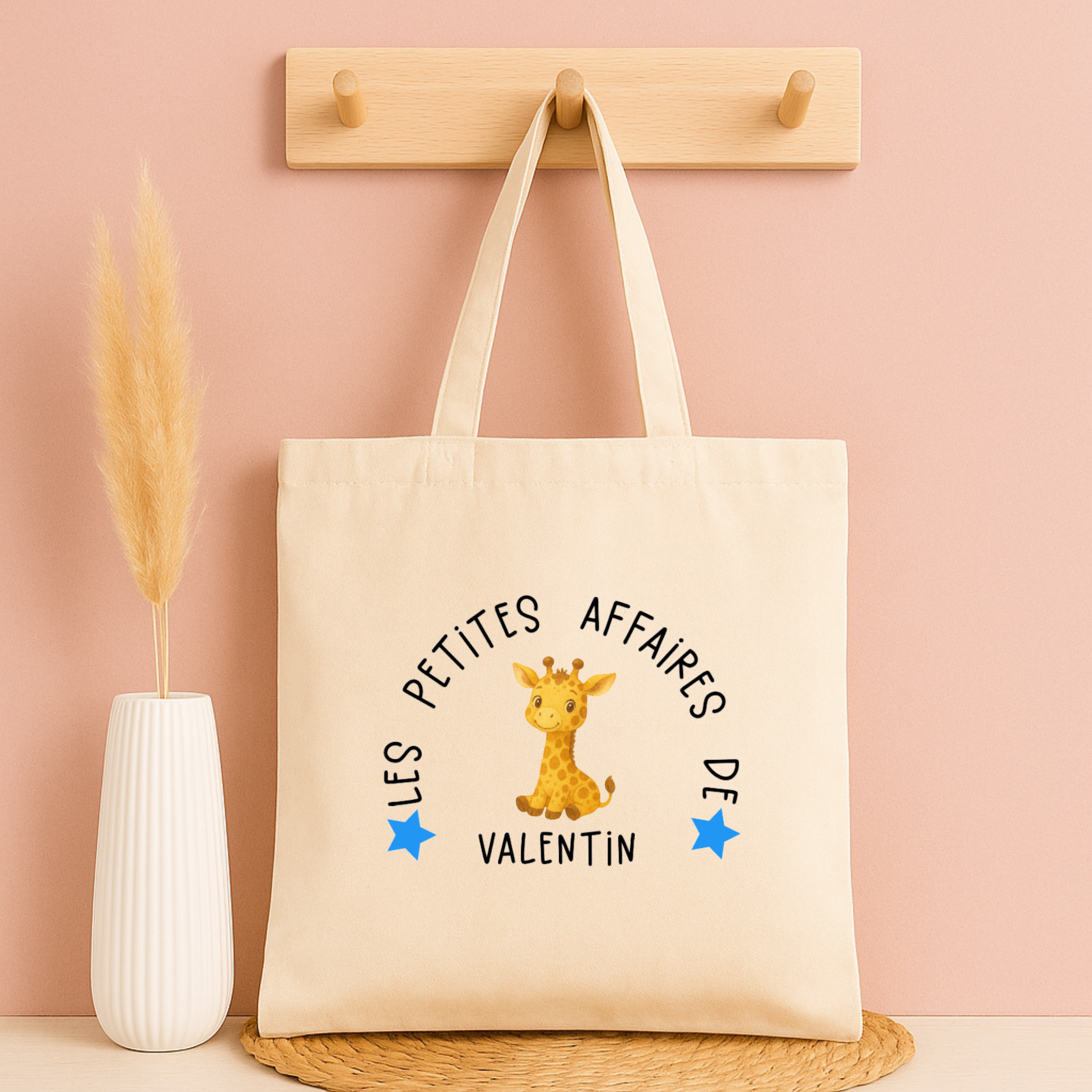 Tote bag personnalisé “Les petites affaires de …” - Avec prénom et animal